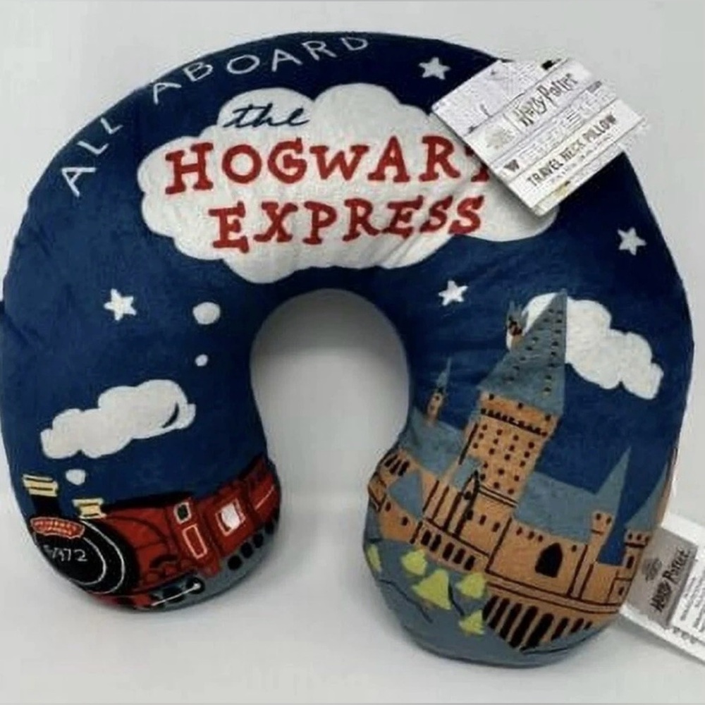 Harry Potter All Aboard The Hogwarts Express Travel Neck Pillow 11” x 13”